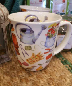 gardening themed coffee mug